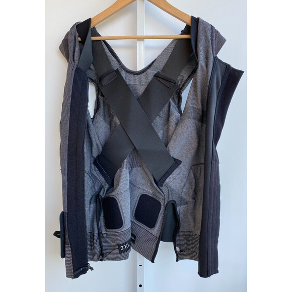 Alignmed Unisex sz 2XL Spinal Q Posture Back Support Vest Shirt Black Tank EUC! - Picture 6 of 7